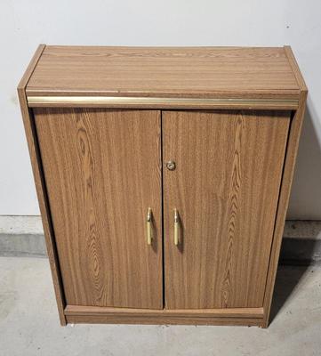 Oak Laminated DVD/CD Storage Cabinet