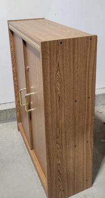 Oak Laminated DVD/CD Storage Cabinet
