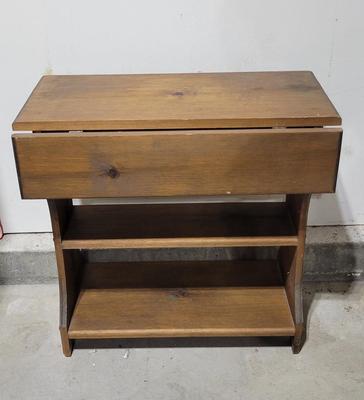 Wooden Miniature Drop Leaf Stand