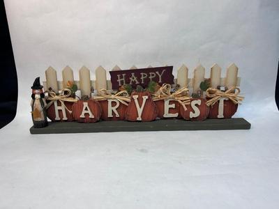 Painted Wooden Happy Harvest Thanksgiving Fall Home Decor
