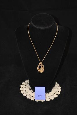 Gold-Tone 925 Sterling Family Pendant with 925 Chain 16" 10.3g