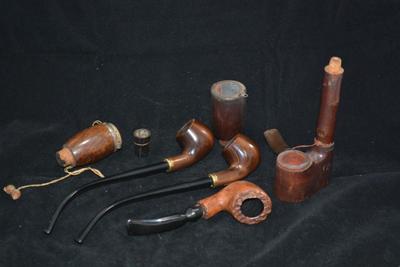 Vintage Tobacco Pipes with Parts and Pieces