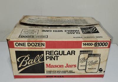 One Dozen BALL Regular Pint Canning Jars
