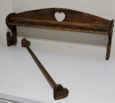 Wooden Display Shelf with Heart
