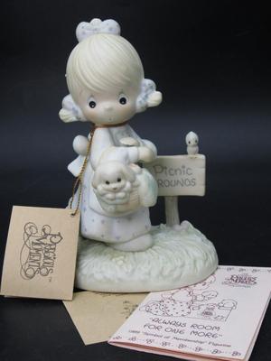 Precious Moments Porcelain Figurine Enesco July Figurine with Original Box & Packaging