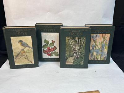 Vintage Antique Little Nature Library Birds Butterflies Trees Wildflowers Worth Knowing Hardcover Books