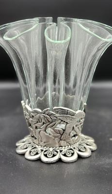 Pewter Floral Decor
