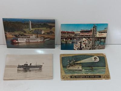 Antique and vintage post cards all ship / boat themed 1910