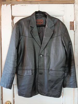 Western Black leather world Lucky Leather Jacket Size XL