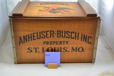 Wooden Reproduction Budweiser Crate 18x12x11.5