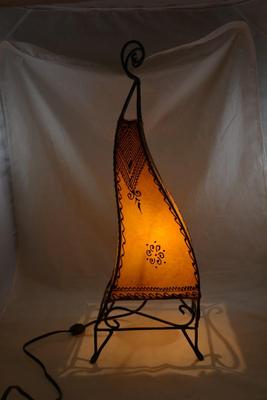 Beautiful Leather Shade Lamp 23.5x9.5
