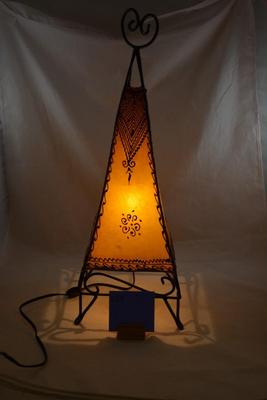 Beautiful Leather Shade Lamp 23.5x9.5
