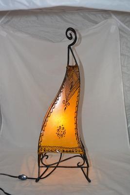 Beautiful Leather Shade Lamp 23.5x9.5