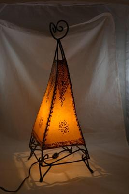 Beautiful Leather Shade Lamp 23.5x9.5