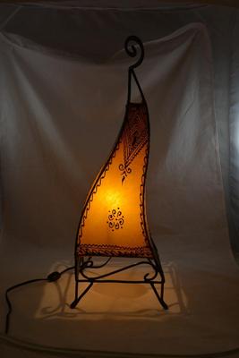 Beautiful Leather Shade Lamp 23.5x9.5