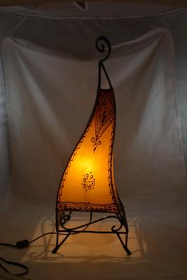 Beautiful Leather Shade Lamp 23.5x9.5