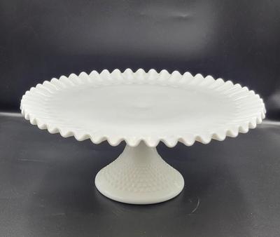 FENTON HOBNAIL Cake Plate & Cover