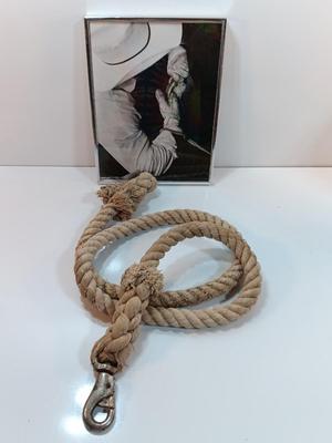 Black and white framed art Cowboy bull rider with a nice lead rope