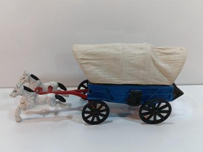 CAST IRON TOY, ''Wild West'' covered wagon