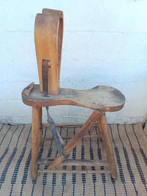 Antique Saddle Makers Bench "stitching pony"