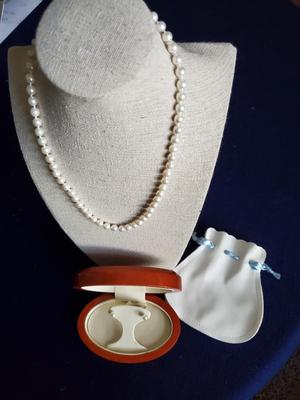 Freshwater White Pearl Necklace and Earrings