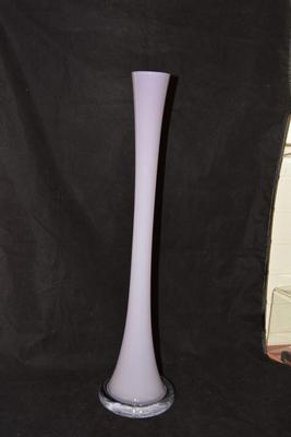 Mid Century Modern Art Glass Lavender Vase, Spain 24.5"