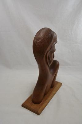 Lovely Hand-Carved Female Bust, Africa