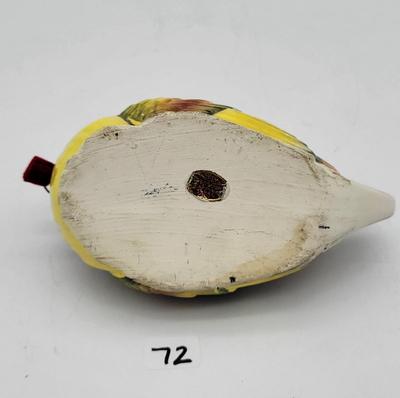 Vtg Enesco Japan Ceramic Rooster Sewing Pin Cushion & Tape Measure