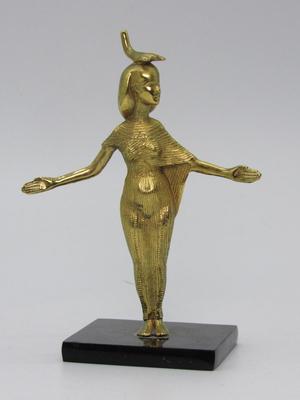Small Vintage Gold Metal Egyptian Goddess Figurine Scorpion Deity Selket