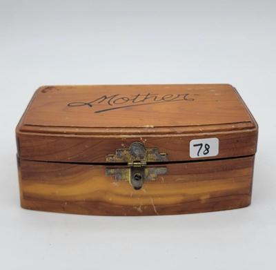 Antique "Mother" Wooden Box