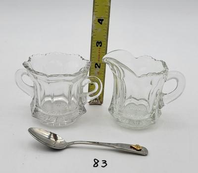 Vintage Imperial Glass Cream & Sugar Set