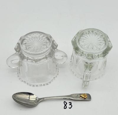 Vintage Imperial Glass Cream & Sugar Set