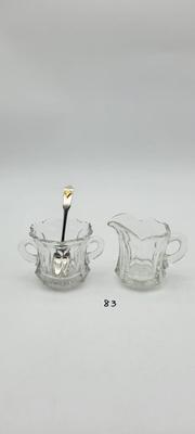 Vintage Imperial Glass Cream & Sugar Set