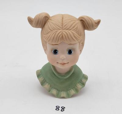 Vintage Girl Head Figurine