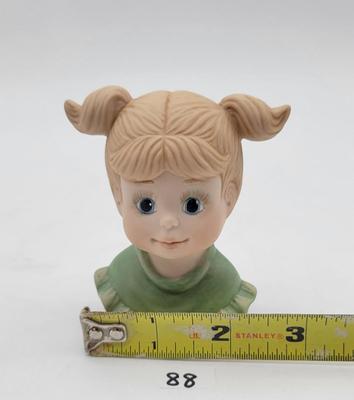 Vintage Girl Head Figurine