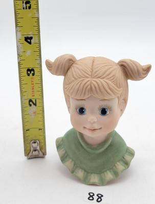 Vintage Girl Head Figurine
