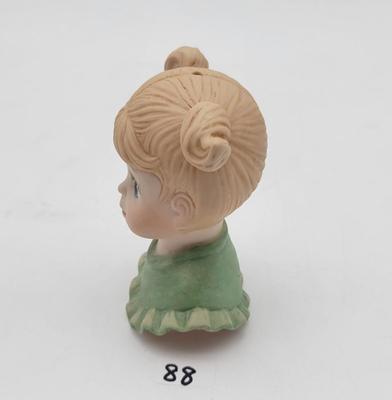 Vintage Girl Head Figurine