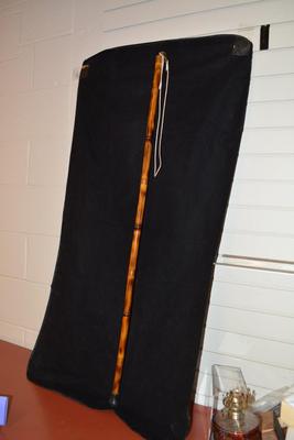 Vintage Bamboo Hiking Stick, E.G. Schlader 45"