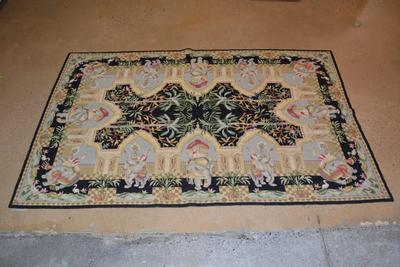 Chinese Elephant Needlepoint Tapestry/Rug