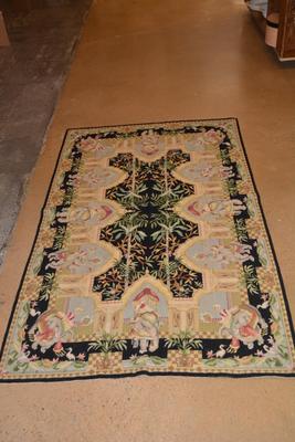 Chinese Elephant Needlepoint Tapestry/Rug