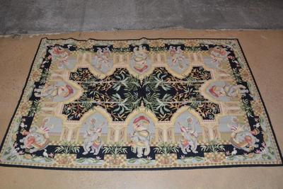 Chinese Elephant Needlepoint Tapestry/Rug