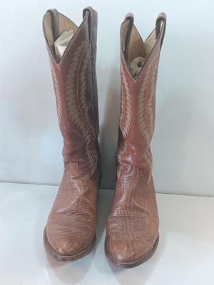 Men's brown JUSTIN style 2563 western boots leather 9