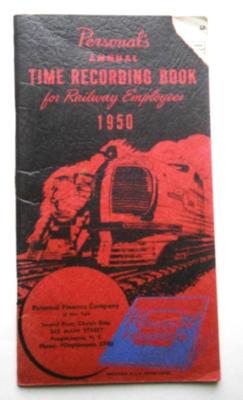 1950 RR Time Recording Book,