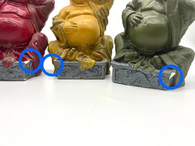 4 Ceramic Buddha Statues ~Read Details