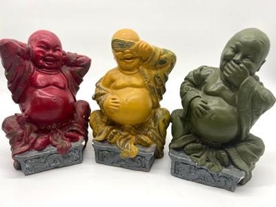 4 Ceramic Buddha Statues ~Read Details