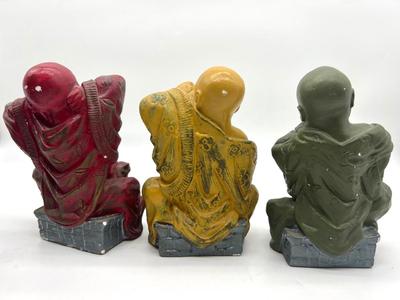 4 Ceramic Buddha Statues ~Read Details