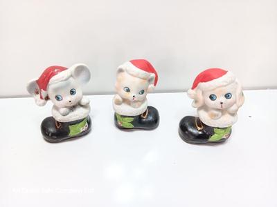 Vintage HOMECO kitten - puppy - and mouse in boots