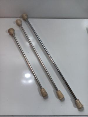 Three vintage Batons -  Marching Band Drum Major Twirling Baton