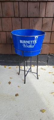 Burnetts Vodka Pail on Stand