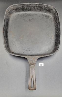 10" Unmarked Wagner Square Cast Iron Skillet